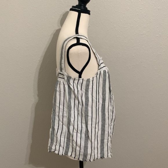 Vince Camuto Black and White Striped Top - Picture 3 of 6